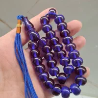 تسبیح سندلوس شفاف آبی ۳۳ عددی .