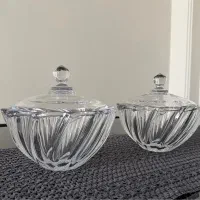 دو عدد شکلات خوری کریستال بوهمیا