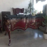 مبل استیل اداری کلاسیک مدل کورش زرشکی طلایی