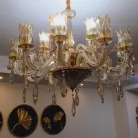 ۲عددلوسترتمام کریستالی۱۵شعله لوکسِ نو/زیباوشیک