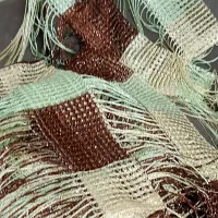 پرده تزیینی کار دست جنس حریر ابریشم زیبا