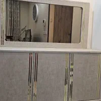 بوفه سه درب آینه‌دار سالم و شیک