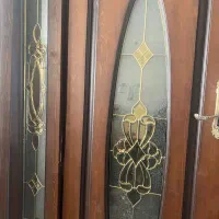 درب لابی تمام چوب با گلس و یراق الات خارجی
