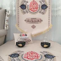 ست رومیزی وجادستمالی وکتیبه ی محرمی