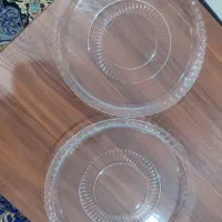 سینی شیشه ای برنجی برای پذیرایی