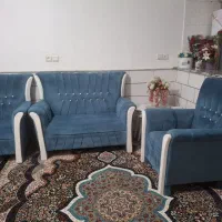 مبل هفت نفره همراه میز عسلی بدون هیچ شکستگی