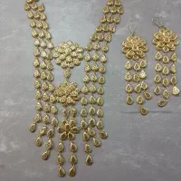 گردنبند بدلیجات همراه با گوشواره بدلیجات رنگ ثابت