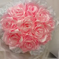 درست کردن دسته گل های روبانی