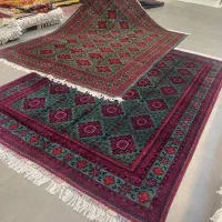فرش دستباف (بساک)۶ متری سبز قرمز بلوچ دونه ای۱۷۰ ت