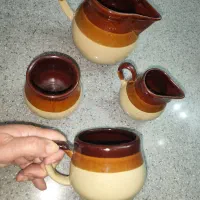 ست کامل ظرف سفال همدان . نو