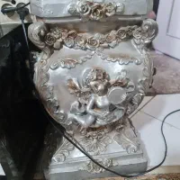 میز پلی استر طرح فرشته نقره ای