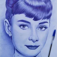 نقاشی چهره با خودکار