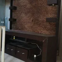 میز تلوزیون mdfهالوژن دار .تزئین شده با سنگ انتیک