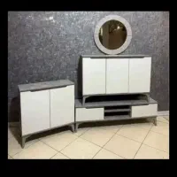 ست کامل چوبی کنسول میز تی وی جاکفشی