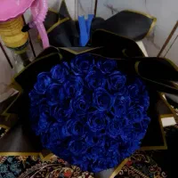 گل ربانی آبی ۶۶ شاخه