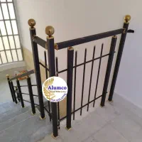 نرده استیل( استاتیک مشکی مربع-محکم)
