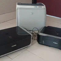 سه عدد پرینتر HP پرینتر canon تکی هم فروخته میشود