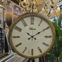ساعت دیواری چوبی قطر ۷۰ ماکان عدد چوبی روس حراج