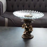 ظرف کریستال پایه دار قدیمی