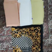 روسری قواره بزرگ کرپ حریر و مجلسی