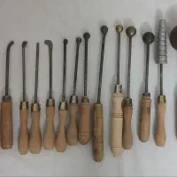 ابزار اتو گلسازی برنجی قدیمی