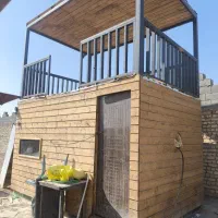 کلبه چوبی مخصوص باغ و کافه و نگهبانی همراه