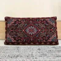 یک جفت پشتی دست بافت نقشه بیجار
