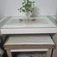 میز ناهار خوری ۶ نفره و یک نیم کت
