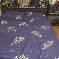 تخت ۲ نفره با تشک طبی رویال با روتختی فروش فوری