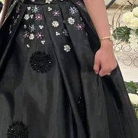 لباس مجلسی زنانه مشکی سنگ دوزی شده