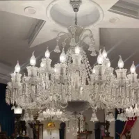 لوستر ۱۸شاخه بلوری