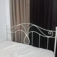 فروش تخت دو نفره  فرفوژه همراه کفی چوبی