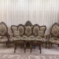 مبلمان سلطنتی چوبی 9نفره و دکور