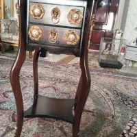 میز تلفن قهوه ای