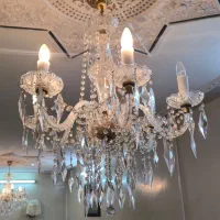 دو عدد لوستر کریستال چک