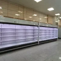 مکعبی یخچال قنادی قفسه پرده هوا فروشگاهی ترولی