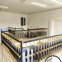 نرده استیل طلایی مدل اشکی