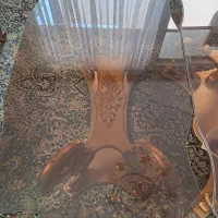 میز جلو مبلی با شیشه