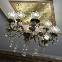 دو عدد لوستر سِت (برنز وکریستال)