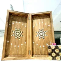 تخته نرد مونوکد مخملی چوب گردو