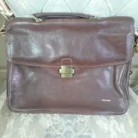 کیف چرم زرشکی
