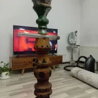 یک عدد قلیان با تمامی متعلقات سالم و نو چوب گردو
