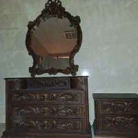 سرویس کامل خواب  دو نفره تمام چوب