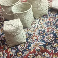 سبد حصیری دستبافت