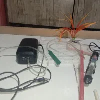 پمپ هوا بخاری و وسایل جانبی آکواریوم بزرگ سالم نو