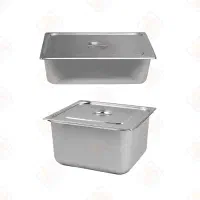 بن ماری با درب، سینی استیل