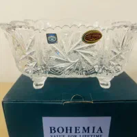 آجیل خوری و کاسه های کریستال خورشیدی اصل چک