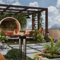 محوطه سازی و اجرای روف گاردن