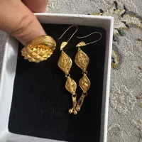 انگشتر و گوشواره طلا عربی به قیمت  تابلو