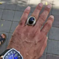 انگشتر عقیق جزع یمانی اصل رکاب شیرازی